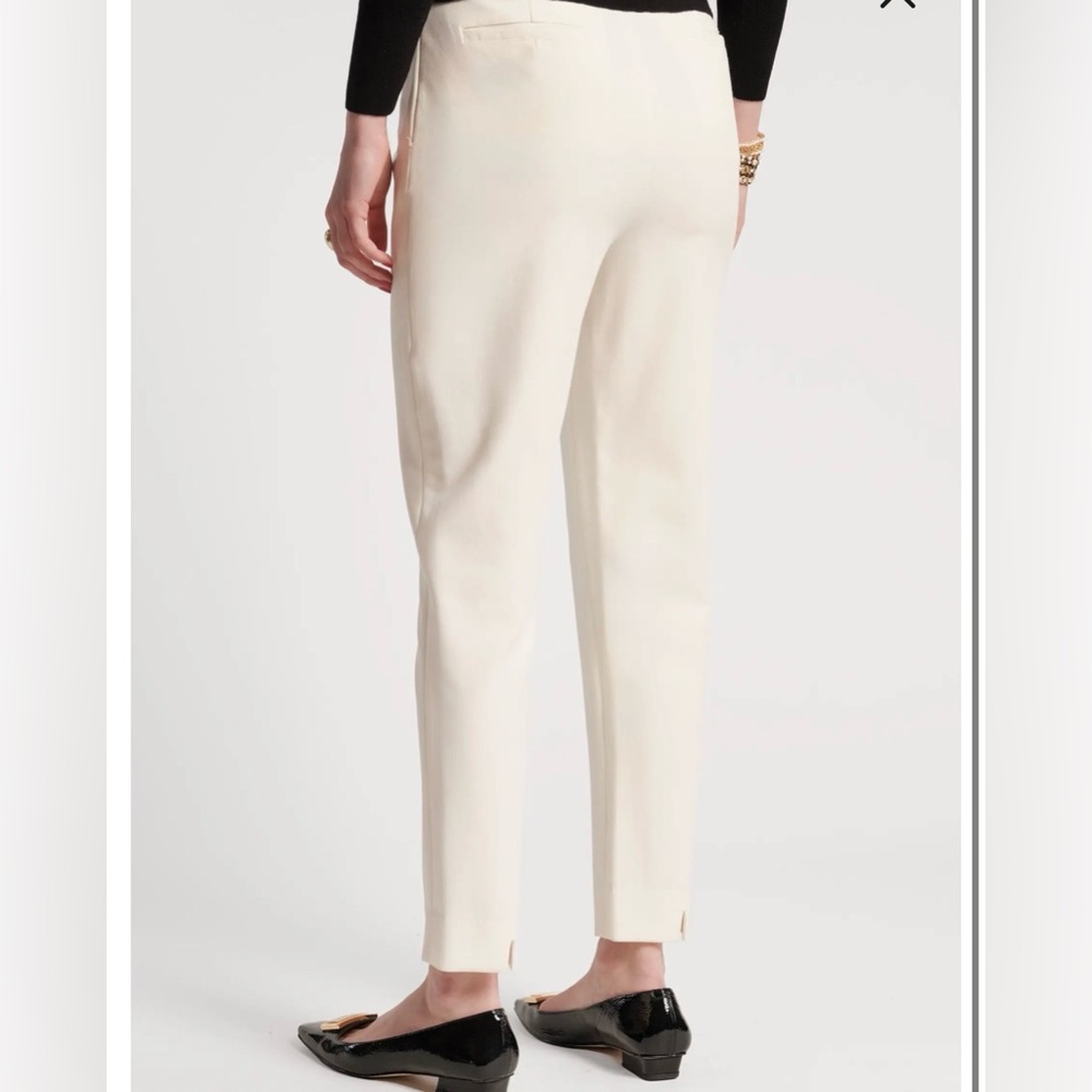 Frances Valentine Cream Cropped Straight Ankle Lucy Pants - Picture 3 of 7